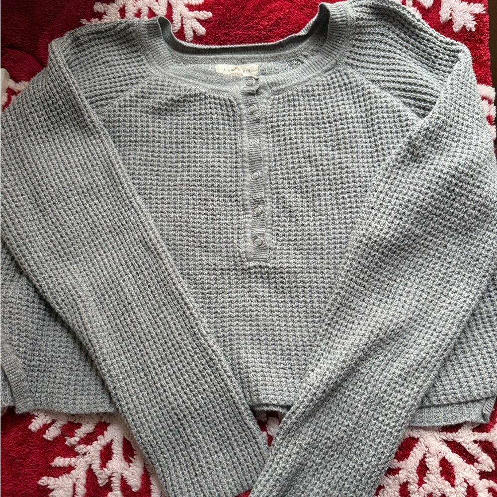 La Hearts Light Gray Knit Cardigan